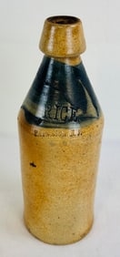 11 1/4" RICE Paterson N.J. Stoneware Bottle