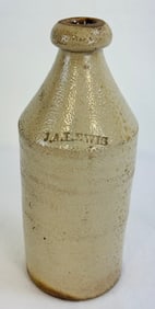 9 1/4" J A Lewis X Stoneware Bottle