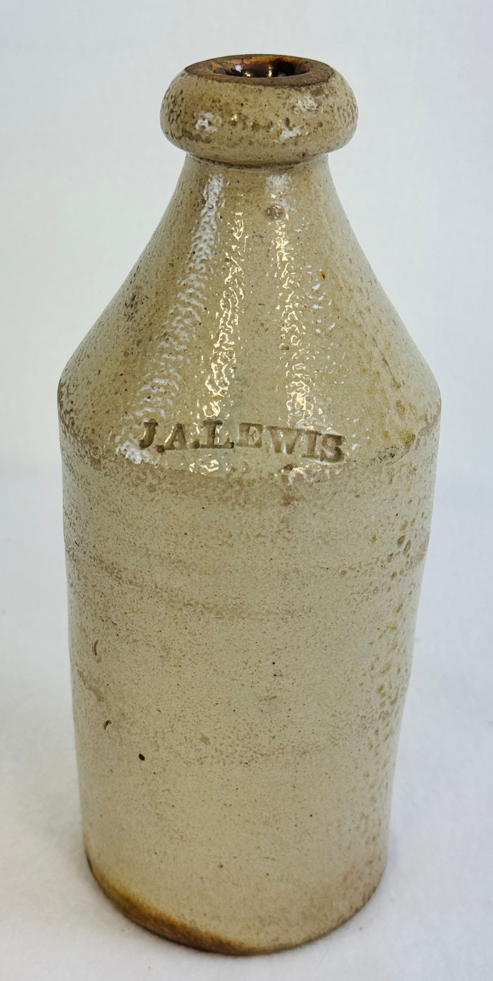 9 1/4" J A Lewis X Stoneware Bottle (1 of 7)