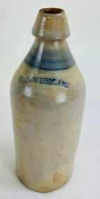 10 1/4" D W Whelan Stoneware Bottle