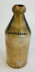9 3/4" E Williams Stoneware Bottle