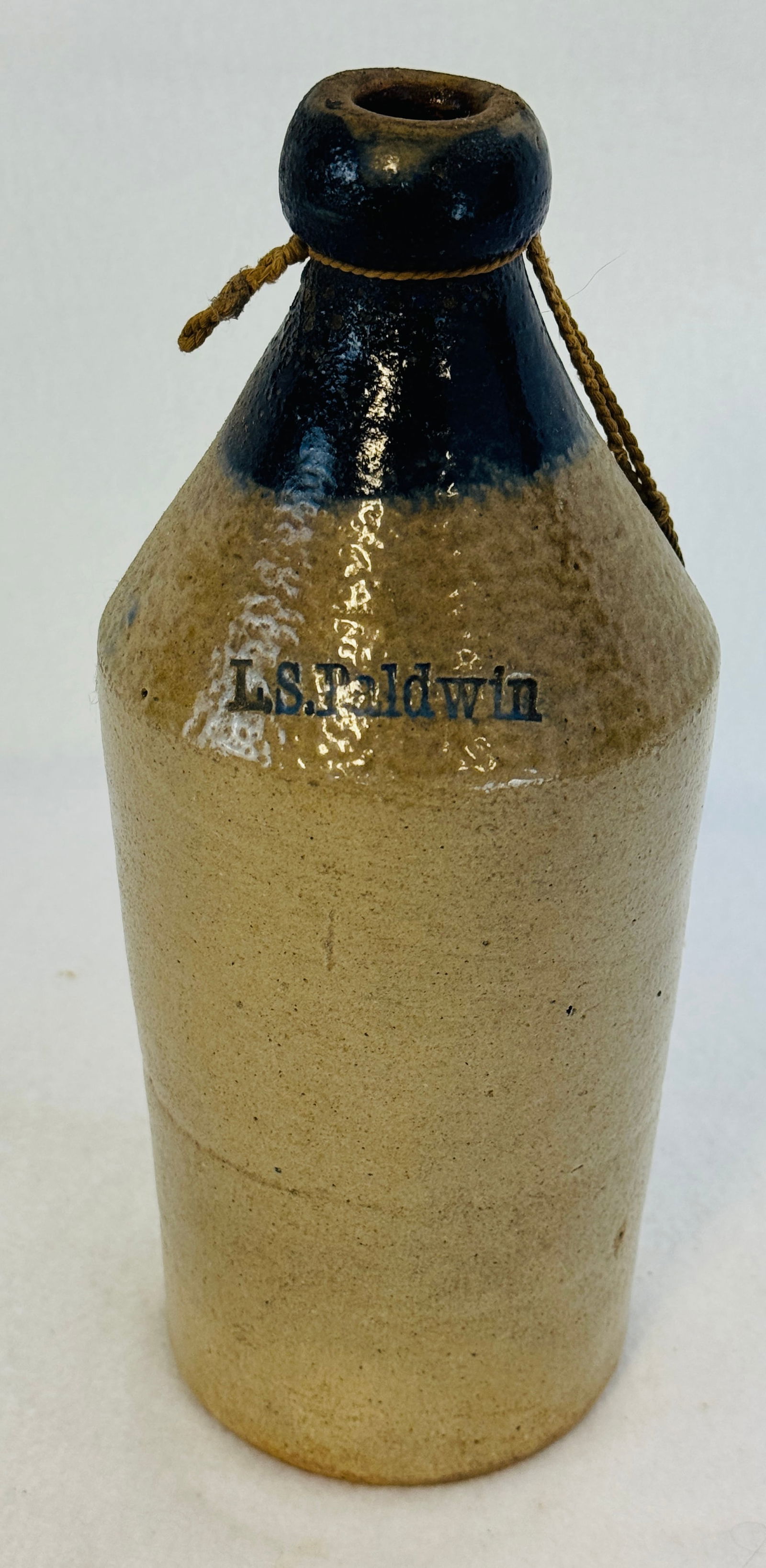9 3/4" L S Baldwin Stoneware Bottle (1 of 7)
