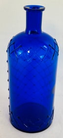 KC-1 Lattice & Diamond Cobalt Poison Bottle 11 1/4"