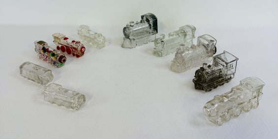Lot 10 Train Figural Candy Containers