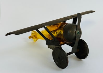 Honey Amber Airplane Candy Container