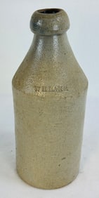 9 1/4" W H Lake Root Beer Stoneware Bottle