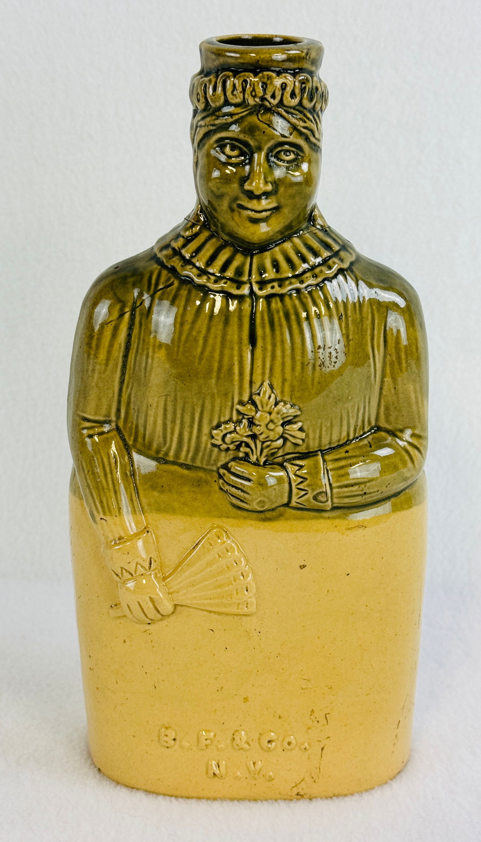 B.F. & Co Figural Pottery Bottle (1 of 8)