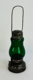 Skaters Lantern With Emerald Green Globe