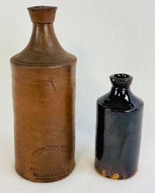 Lot 2 Stoneware Master Inks American Bottle Co & Boss Bros