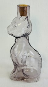 9 5/8" Figural Seated Cat Bottle