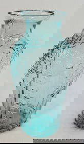 12 1/4" Aquamarine Goofus Glass Pickle (1 of 6)