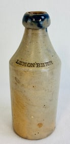 J & P Chester Lemon Beer Stoneware Bottle