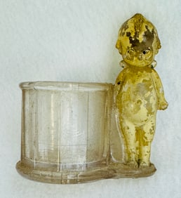 Kewpie Next To Barrel Candy Container