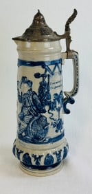 Large Whites Utica Molded Stoneware Tankard