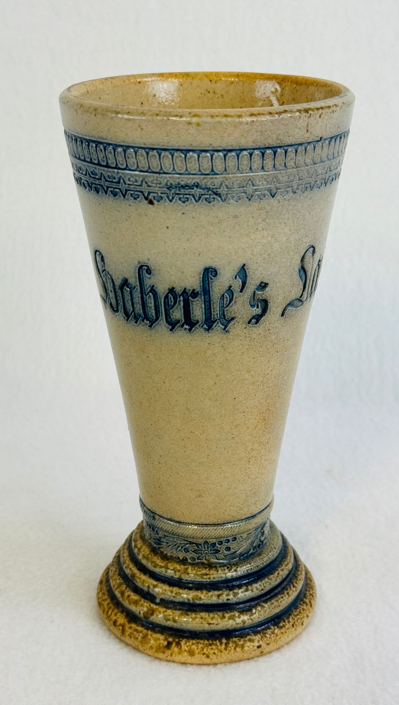 Pre Prohibition Haberle's Lager Stoneware Pilsner Glass (1 of 6)