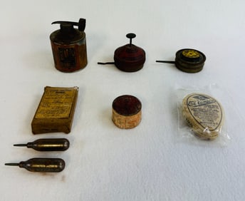 Lot 6 Insect Powder Tins Etc