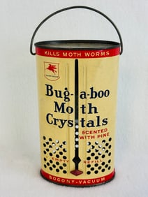 Socony-Vacuum Bug-A-Boo Moth Crystals Tin