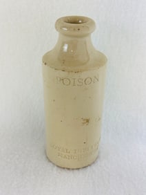 Royal Infirmary Bristol Glazed Stoneware Poison Bottle