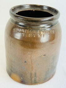 Scarce Thompson & Tyler Troy Stoneware Crock