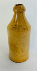 9 1/2" C Cole Spruce Beer Stoneware Bottle