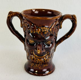 Rockingham Glazed Devil Handled Cup