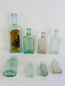Lot 8 Albany & Troy NY Medicine Bottles