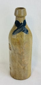 Stoneware Bottle WHH With Cobalt X