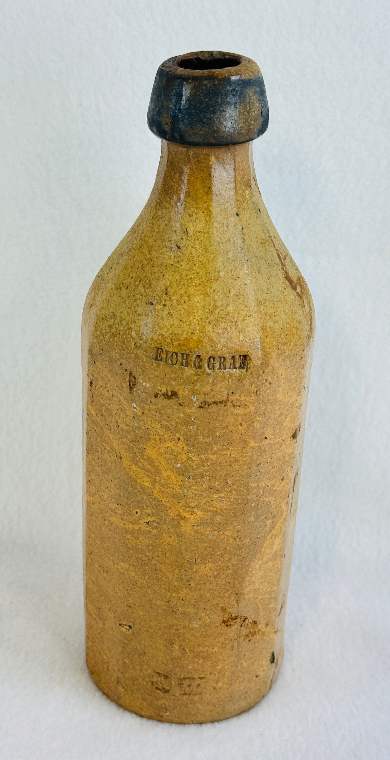 Stoneware Bottle Eich & Graff With Cobalt Top (1 of 7)