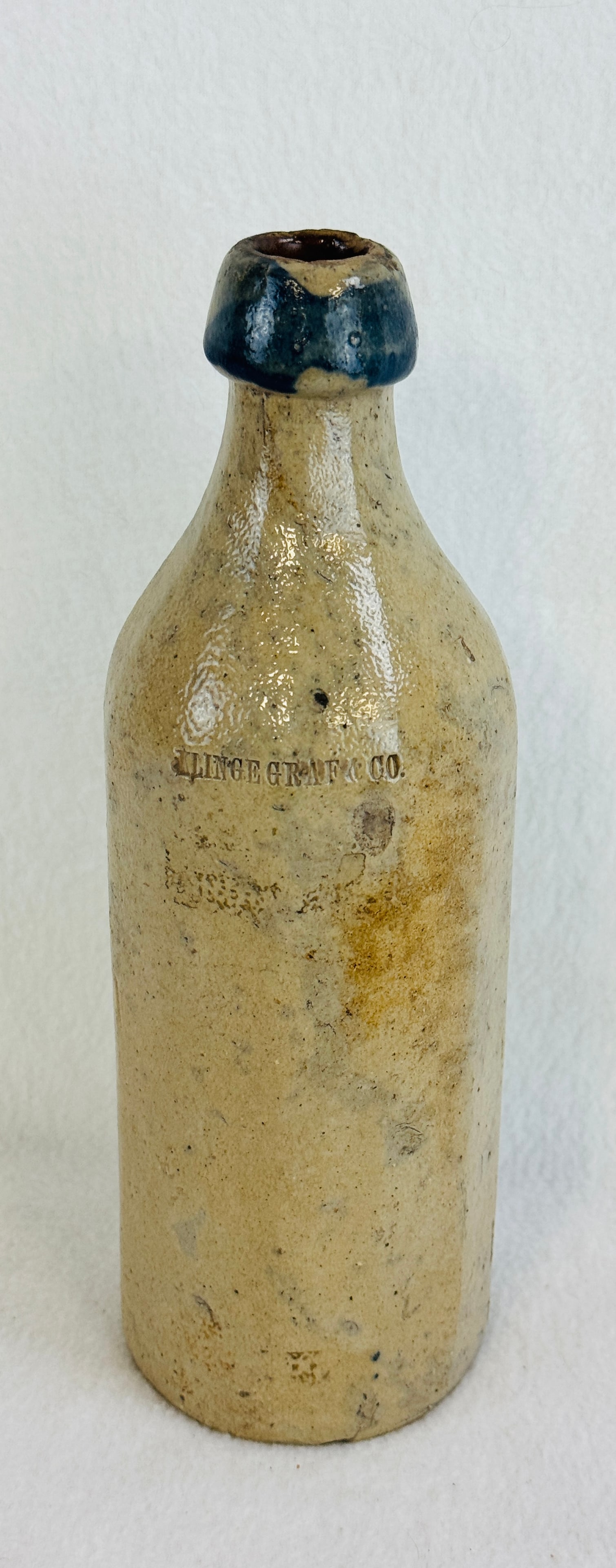 Stoneware Bottle Klinge Graff & Co With Cobalt Top (1 of 8)