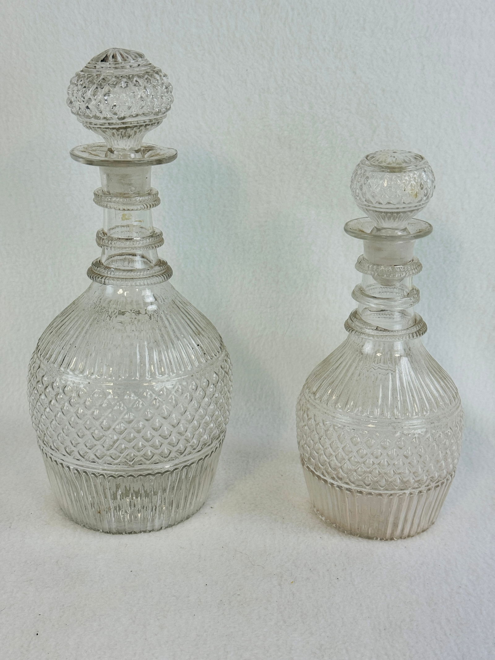 Lot 2 Blown Three Mold Decanters (1 of 4)