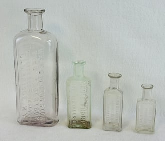 Lot 4 Hoosick Falls & Cambridge NY Pharmacy Bottles