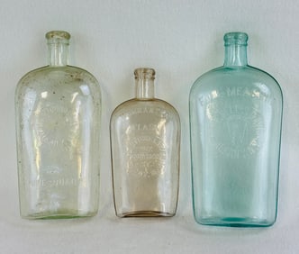 Lot 3 Strap Sided Flasks