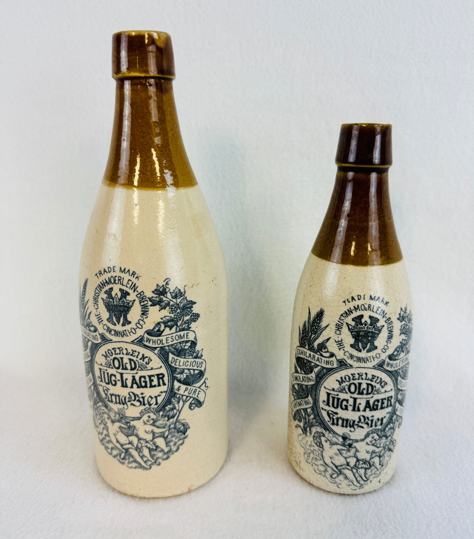 Lot 2 Stoneware Moerlein Brewing Co Bottles (1 of 9)