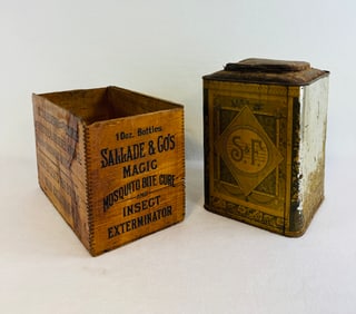 Lot 2 Advertising Items Box & Tin
