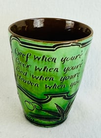 C H Brannam Barum Pottery Motto Cup