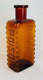 Large Amber Poison Bottle