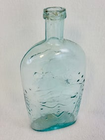 Union Clasped Hands / Eagle w Banner Flask