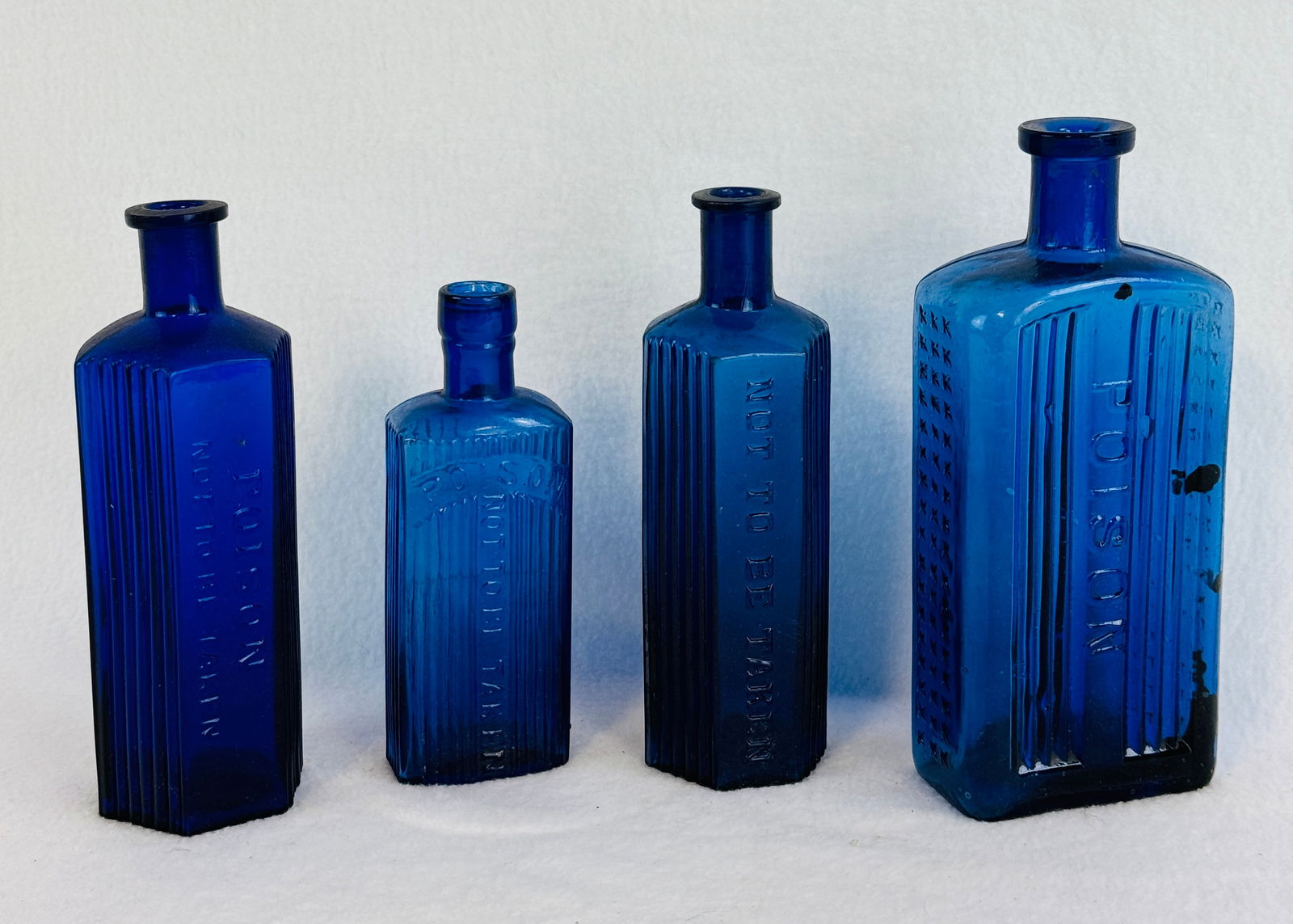 Lot 4 Cobalt Blue Poison Bottles (1 of 7)