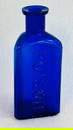 Owl Drug Co Cobalt Poison Bottle 4 5/8"