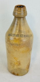 Stoneware Bottle THOMAS SHEEHAN w Cobalt R