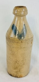 Stoneware Bottle T. DEVEREUX w Cobalt V