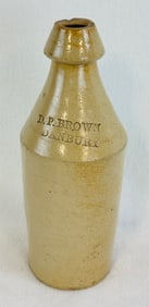 Stoneware Bottle D. P. BROWN / DANBURY