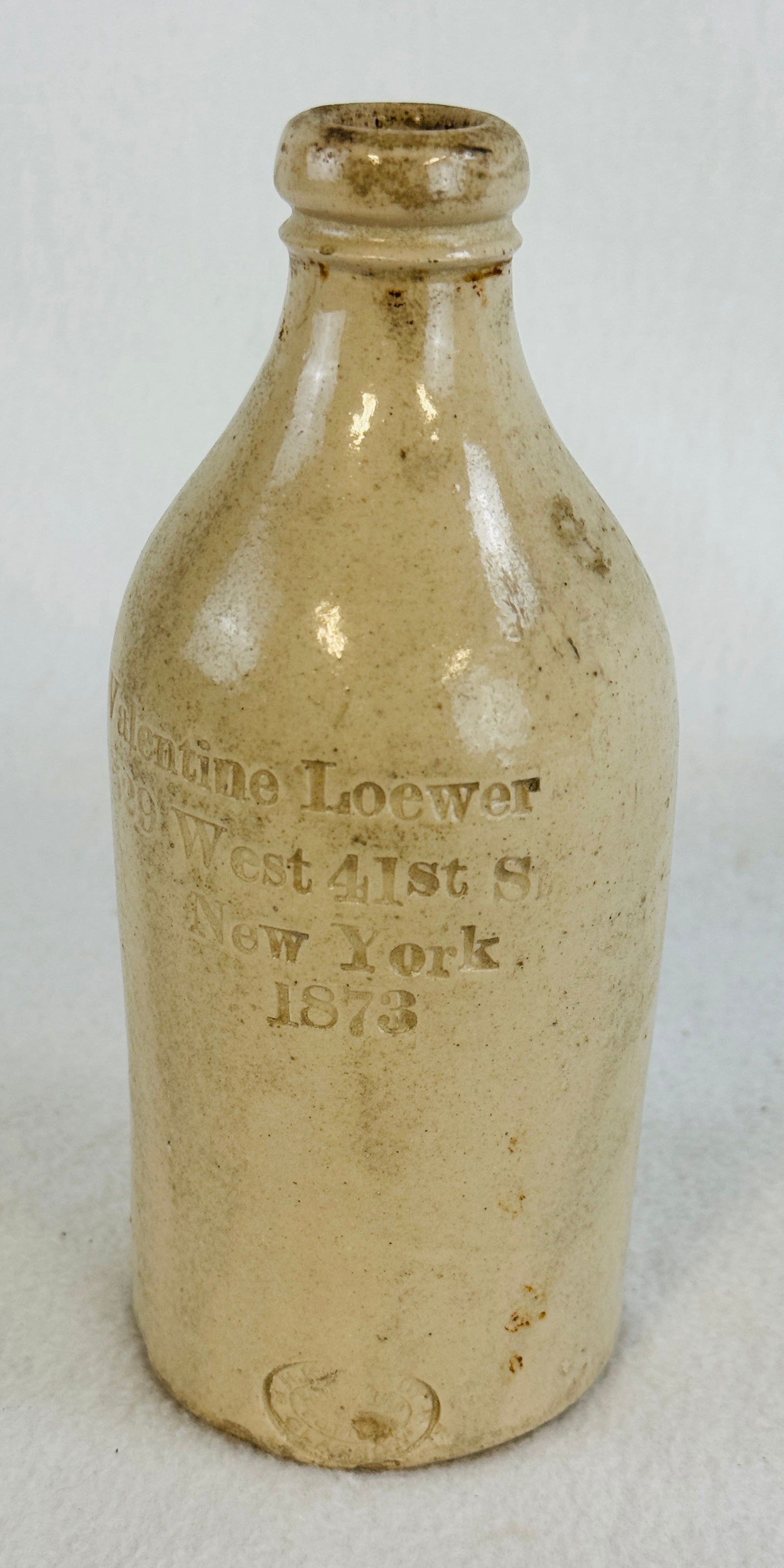 Stoneware Bottle VALENTINE LOEWER 1873 (1 of 8)