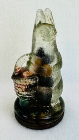Candy Container - Rabbit With Basket On Arm