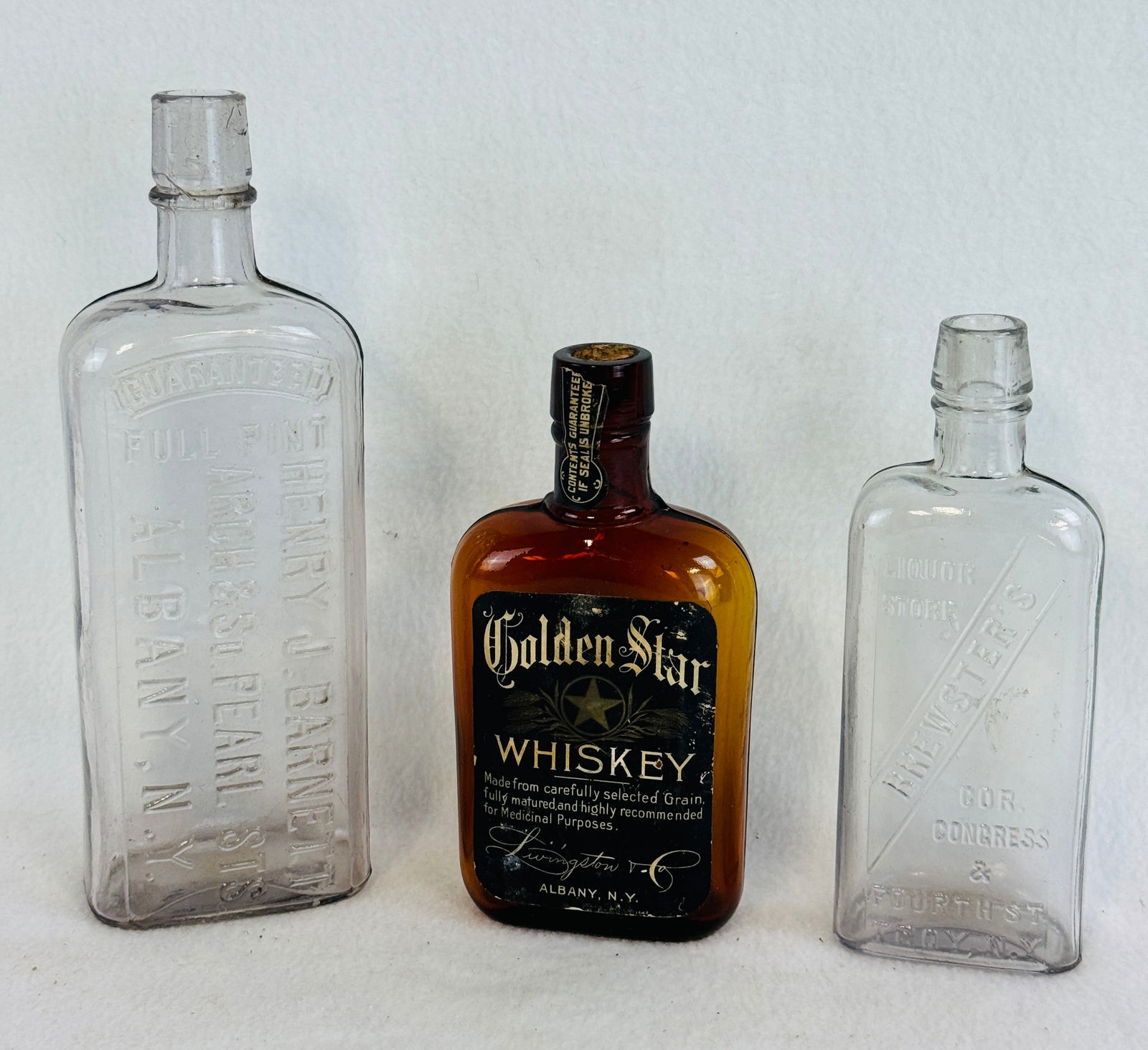 Lot 3 Albany / Troy Whiskey Bottles (1 of 6)