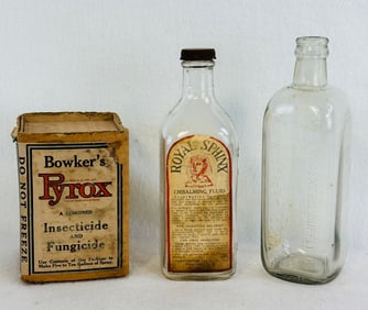 Lot 3 Embalming / Poison Bottles