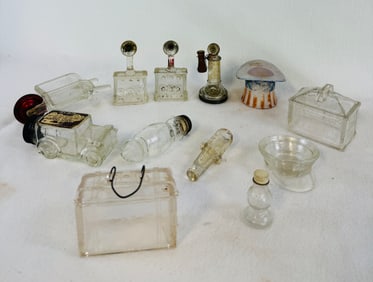 Lot 12 Various Glass Candy Containers