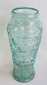 15" Aquamarine Goofus Glass Pickle Jar