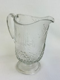 Admiral Dewey Pattern Glass Pitcher