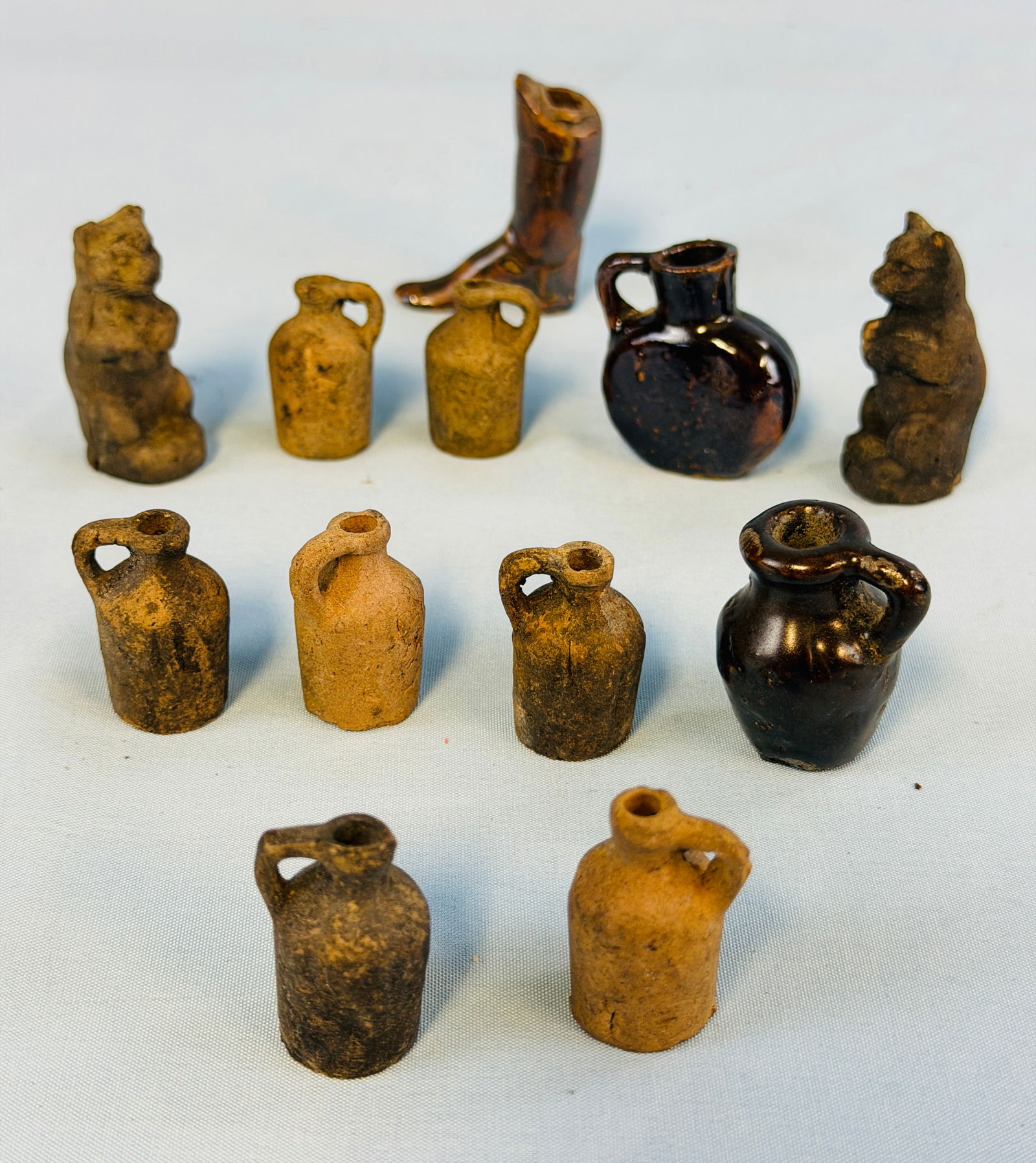 Lot Antique Stoneware / Earthenware Miniatures (1 of 3)